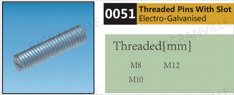 Threaded Pins With Slot