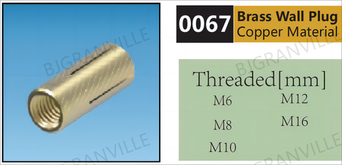 Brass Wall Plug